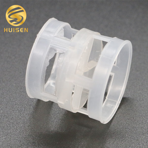 76mm PP Pall Ring Plastic Tower Packing For CO2 Degassing Tower Cylindrical